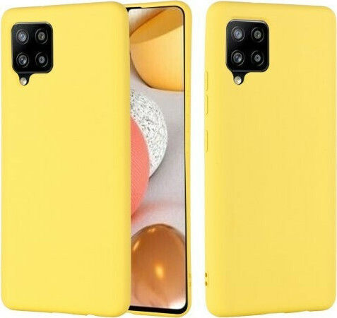 Sonique Liquid Umschlag Rückseite Silikon Gelb (Galaxy A42)