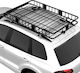 HomCom Σχάρα Οροφής Αυτοκινήτου Μεταλλική 162x99cm Universal (Σετ χωρίς πόδια)