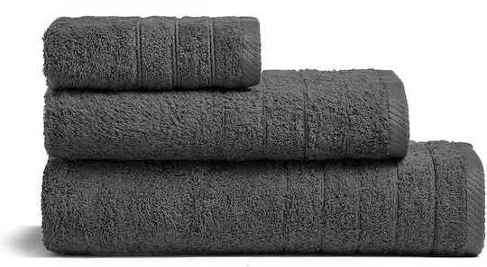 Melinen Handtuch Fresca 30x50εκ. Dark Grey Gewicht 500gr/m²