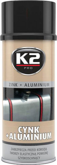 K2 Спрей Галванизация Zinc Aluminium Сребърен 400мл
