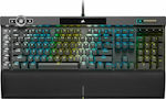 Corsair K100 RGB Optical Tastatură Mecanică de Gaming cu Corsair OPX întrerupătoare și iluminare RGB Negru
