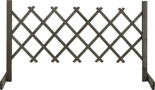 Foldable Garden Trellis made of Wood with Rhombus Grid Design in Gray Color 120x60cm