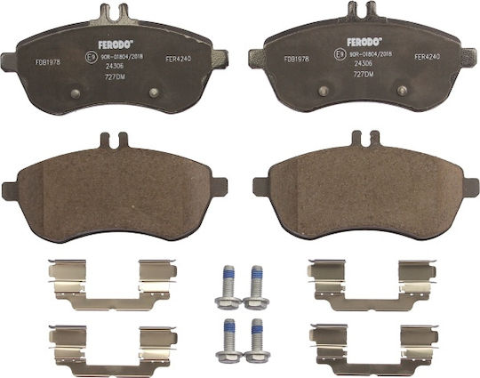 Ferodo Σετ Τακάκια Εμπρός 4τμχ για Mercedes-Benz C Class / E Class / SLC / SLK