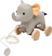 Baby to Love Pull-Along Toy Pull Along Elephant made of Fabric for 12++ Months