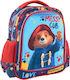 Diakakis Paddington 27x31x31cm School Bag Backpack Kindergarten Multicolour with Water bottle holder 8Liters