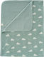 Fresk Blanket Nursery Swaddling Blankets Hedgehog Cotton Green 80x100cm