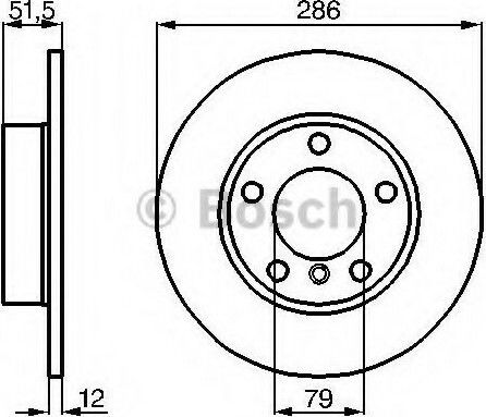 Bosch Σετ Δισκόπλακες Εμπρός 2τμχ για BMW Z3 / Σειρά 3