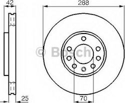 Bosch Σετ Δισκόπλακες Εμπρός 4τμχ