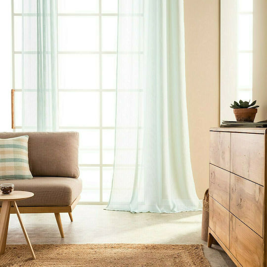 Gofis Home Κουρτίνα με Τρουκς Iria Aqua 865/18 140x280εκ.