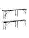 Bench Outdoor Metal Black 180x25x43cm
