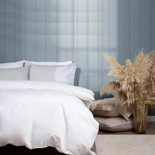 Astron Italy Hotel Sheet White Queen Size 240x260cm Cotton & Polyester 1pcs