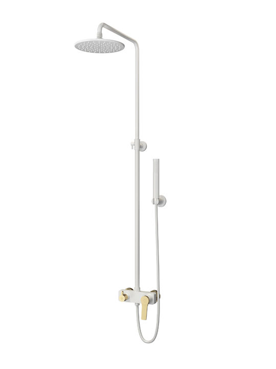 Karag Andare Duschsäule ohne Armatur 136cm Weiß