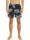 Paradise Express Volley Men's Swimwear Shorts Black Floral