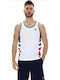 Fila Cut & Sew Ανδρική Μπλούζα Αμάνικη Λευκή