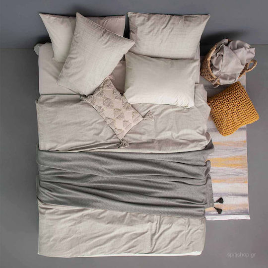 Palamaiki Bettlaken für Einzelbett mit Gummiband 110x200+30cm. Lina Beige