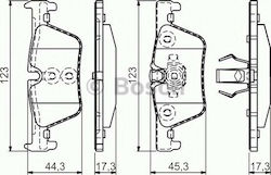 Bosch Bremsbelag 1Stück für BMW Serie 1 / Serie 3 / Serie 4