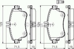 Bosch Σετ Τακάκια Εμπρός 4τμχ
