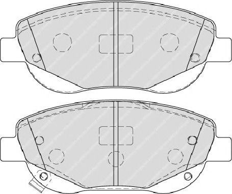 Ferodo Σετ Τακάκια Εμπρός 4τμχ για Toyota Avensis / Verso