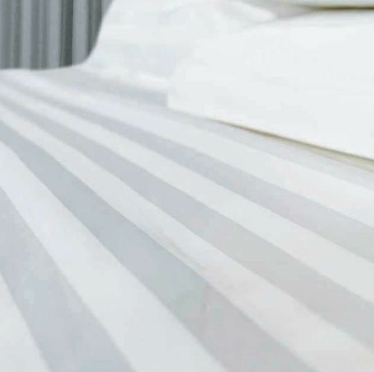Homeline Hotel-Bettbezug Artemis 100% Baumwolle Gestreift 300TC 270x250cm 10Stück