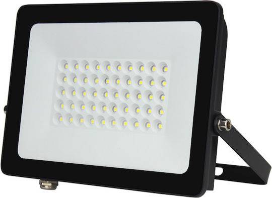Lucas Στεγανός Προβολέας LED 50W Ψυχρό Λευκό 6000K IP65