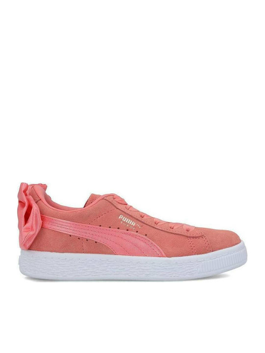 Puma Παιδικό Sneaker Suede Bow για Κορίτσι Ροζ