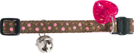 Hunter Dots Katzenhalsband mit Glöckchen 1x17-27cm Rosa