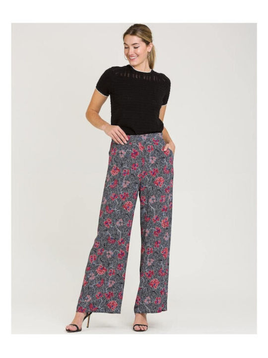 NAF NAF NAF pantaloni cu flori PENP66