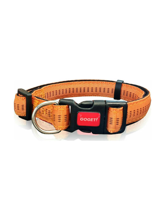 Pet Interest Stripes Dog Collar In Orange Colour Small 15mm x 30 - 46cm