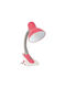 Suzi Schreibtischlampe mit flexiblem Arm für Fassung E27 und Clip in Rosa Farbe