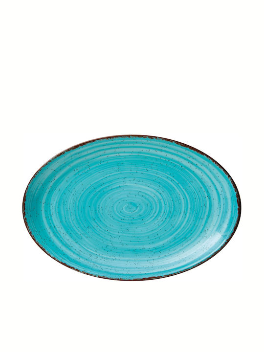 GTSA Oval Porcelain Serving Platter Tiffany Turquoise 36x24.5cm