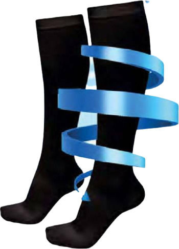 GEM Elastic Socks Graduated Compression Graduated Compression Calf High Socks Black