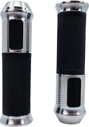 Xinli Motorcycle Grips with Handlebar Counterweights 285H in Silver Colour ΧΕΙ-0130-017