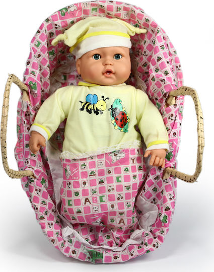 Avra Toys Σετ με Μωρό Κούκλα Μωράκι σε Καλαθούνα 41 εκ.