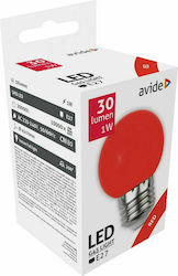 Avide ABDLG45-1W-R LED-Lampe 1W für Fassung E27 Rot Avide ABDLG45-1W-R LED-Lampe 1W für Fassung E27 Rot