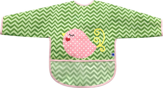 Kikka Boo Bird Green Waterproof Coverall Plastic with Hoop & Loop Fastener, Pocket & Sleeves Green