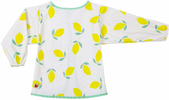 Baby to Love Happy Lemon Waterproof Coverall Plastic with Hoop & Loop Fastener & Sleeves Yellow for 5 m+ 303426