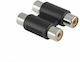 Convertor RCA feminin în RCA 2x femelă 1buc DM-0317-N