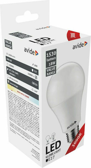 Avide ABBG27WW-18W LED крушка 18W за фасунга E27 Топло бяло 1530лм
