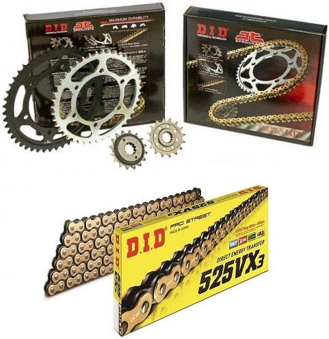DID Chain & Sprocket Kit Golden (16-45-525VX/GB) for Honda CBR 600 2001-2003