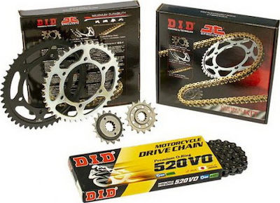 DID Chain & Sprocket Kit (17-46-520VO) for Kawasaki KLE 500 1997-2005