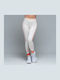 Pam Women's Long Legging High Waisted White