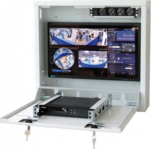 Techly Αξεσουάρ CCTV Επιτοίχια Καμπίνα Ασφαλείας για DVR Γκρι ICRLIM08