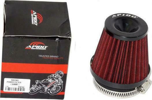 Apido Motorrad-Filter Schwarz/Rot