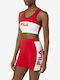 Poesia Women's Sports Bra without Padding Red
