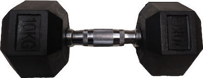 Rubber Hexagon Dumbbell 1 x 10kg