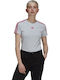 Adidas Damen Sportlich T-shirt Halo Blue