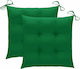 vidaXL Garden Chair Cushion Green 2pcs 50x50cm.