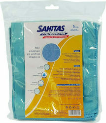 Sanitas Σπογγοπετσέτες για Τζάμια Μπλε 40x48εκ. 5τμχ