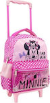 Διακάκης Minnie Fab Duo Σχολική Τσάντα Τρόλεϊ Νηπιαγωγείου σε Ροζ χρώμα 8lt