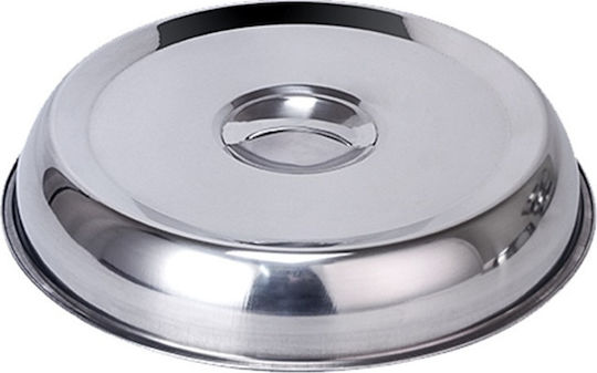 Commercial Serving Round Plate Stainless Cover 28x28cm SS201